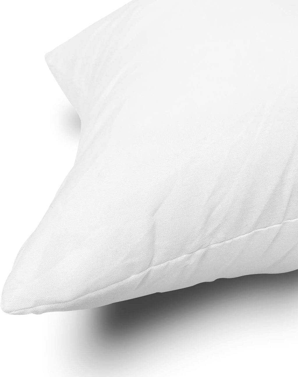 EDOW Throw Pillow Inserts, Set of 4 Lightweight Down Alternative Polyester Pillow, Couch Cushion, Sham Stuffer, Machine Washable. (White, 18x18)