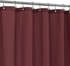 Waterproof Fabric Shower Curtain Soft Hotel Quality - 3 Magnets at Bottom, Premium Black Shower Curtain Liner for Bathroom, Light-Weight Cloth & Washable - 72x72, Black