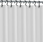 No Smell Shower Curtain Liner 72x72 White - PEVA Plastic Shower Curtain for Bathroom, PVC-Free Waterproof Shower Liner with Metal Grommets and Magnet-Weighted Bottom Hem - Washable Inner Liner