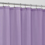 Waterproof Fabric Shower Curtain Soft Hotel Quality - 3 Magnets at Bottom, Premium Black Shower Curtain Liner for Bathroom, Light-Weight Cloth & Washable - 72x72, Black