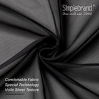 Black Sheer Curtains 63 Inch Length 2 Panels, Rod Pocket Solid Color Window Sheer Curtain Panels, Elegant Curtains & Drapes for Living Room, Bedroom 2 Panels (Black, 42" W x 63" L)