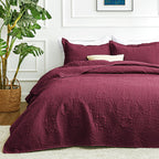 Love's cabin Quilts for Queen Bed Blue Bedspreads - Soft Bed Summer Lightweight Bedspread Comforter - Modern Style Coin Pattern Coverlet for All Season - 3 Pieces (1 Quilt, 2 Pillow Shams)