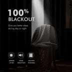 100% Blackout Linen Textured Curtains for Bedroom Solid Thermal Insulated Natural Beige Grommet Room Darkening Curtains & Drapes Luxury Decor for Living Room Nursery 52 x 84 Inch (2 Panels)