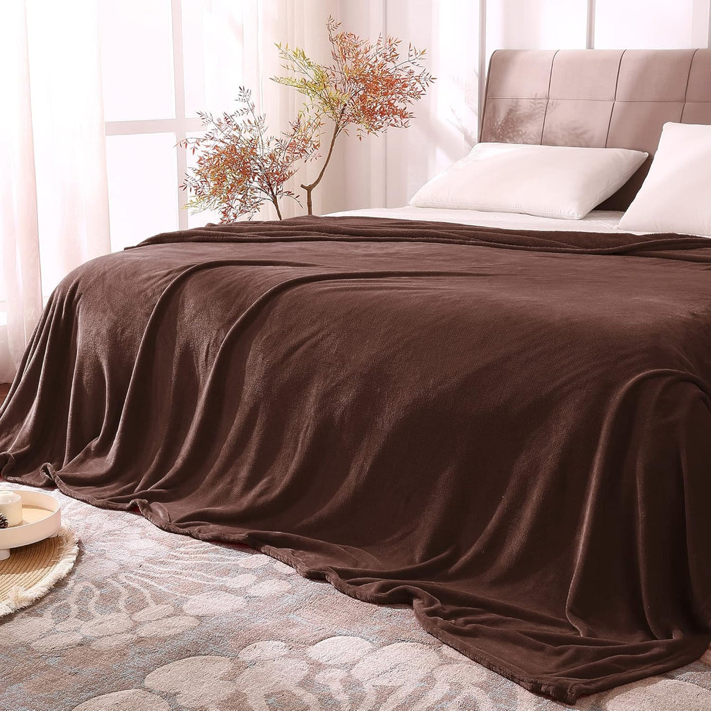 Fleece Blanket Black Throw Blankets for Couch & Bed, Luxury Plush Cozy Fuzzy Blanket 50x60 inches, Super Soft Warm Lightweight Throw Blanket for Travel Camping