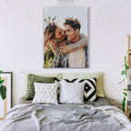 Custom Canvas Prints With Your Photos Personalized Framed Canvas Print Wall Art Home Decor Customized Canvas Picture Gifts for Couple Boyfriend Girlfriend Pet Dog Baby Family Mom Dad | 16x20 inches