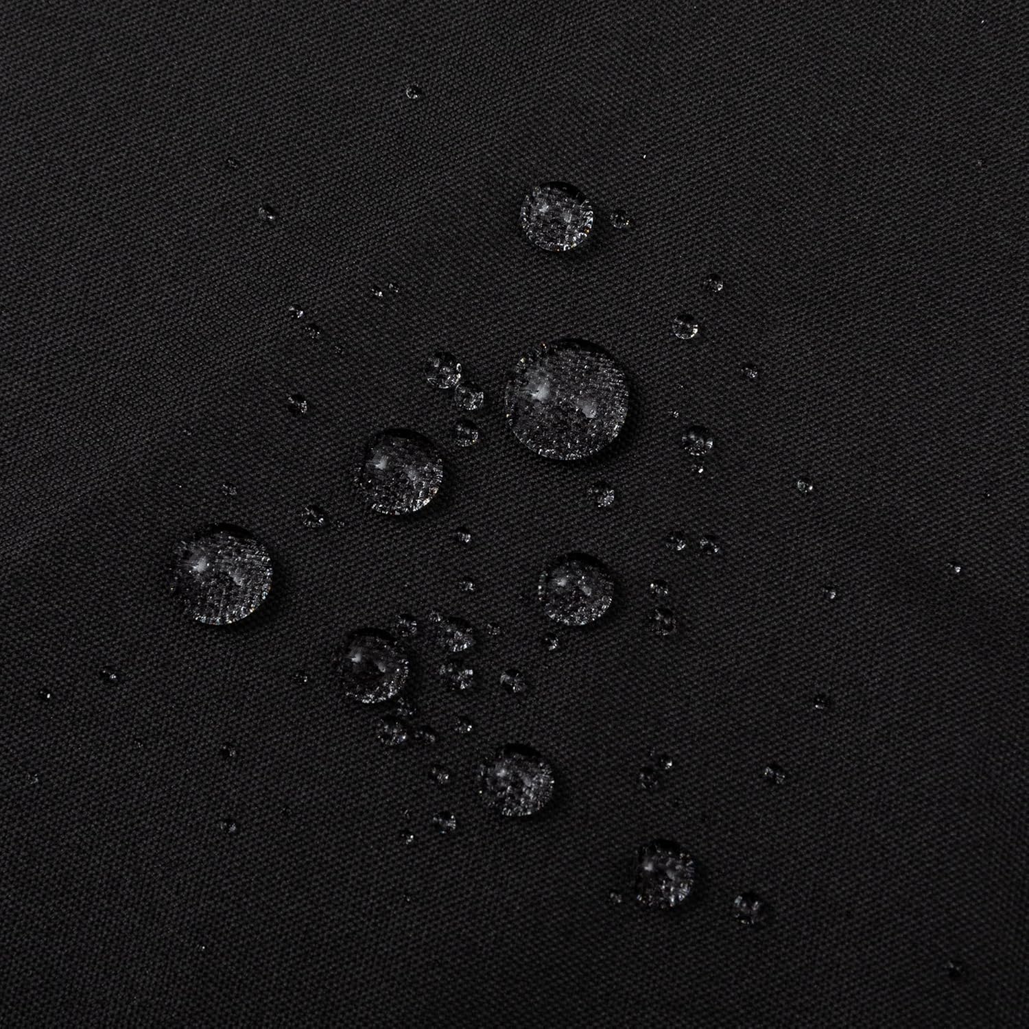 Waterproof Fabric Shower Curtain Soft Hotel Quality - 3 Magnets at Bottom, Premium Black Shower Curtain Liner for Bathroom, Light-Weight Cloth & Washable - 72x72, Black