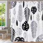 Shower Curtain Blue Eucalyptus Shower Curtains for Bathroom, Watercolor Leaf Shower Curtain Sets Waterproof Plant Shower Curtain Leaves Fabric Cloth Bathroom Curtains 72x72 inch with Hooks