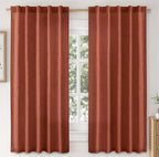 Linen Curtains 84 Inch Length 2 Panels Natural Semi Sheer Curtain with Back Tab Rod Pocket, Light Filtering Window Privacy Burlap Drapes for Living Room Bedroom 42W x 84L Linen
