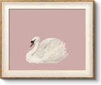 Framed Wall Art for Living Room, Swan Art Canvas Prints, Vintage Home Decor, Animals Painting Picture, Bathroom Wall Decor Gifts for Friends or Family - 12L x 10W