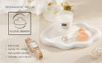 Ceramic Jewelry Tray Trinket Dish, Decorative Cloud Vanity Key Tray for Women, Ring Holder Dish, Cute Jewelry Plate Bowl Room Decor Aesthetic, White, Medium