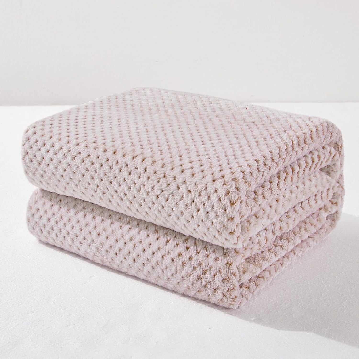 Fleece Throw Blanket Extra Large, Super Soft and Warm Blankets for Couch, Sofa and Bed Waffle Textured, Cozy, Fuzzy and Lightweight (Slate Blue, 50x70 Inches)