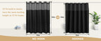 No Hook Shower Curtain and Liner Set, Black Snap in Shower Curtain Ringless Chevron Tufted Cloth Waterproof Washable Fabric Bath Curtain with See Through Top Window for Bathroom Hotel 71" x 74"