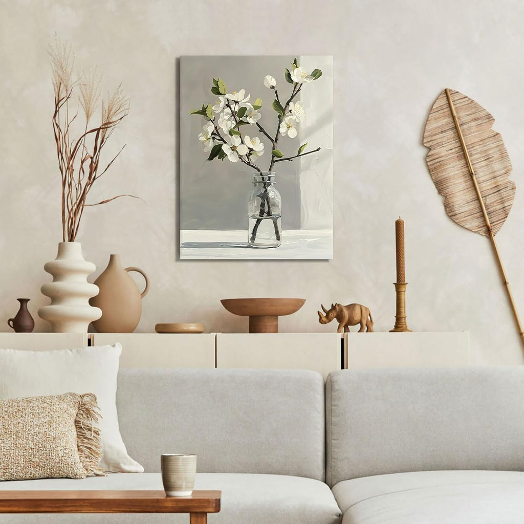 Floral Canvas Wall Art Bathroom Wall Art Pictures Wall Decor Home Decor Wall Decor for Bedroom Livingroom 12x16 Inches