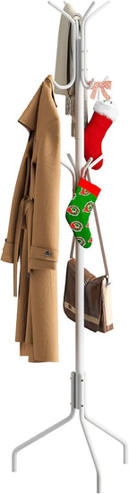 Coat Rack Freestanding Coat Tree Standing Coat and Hat Hanger Jacket Organizer Rack Metal,18.3" L x 18.3" W x 71.5" H, Black