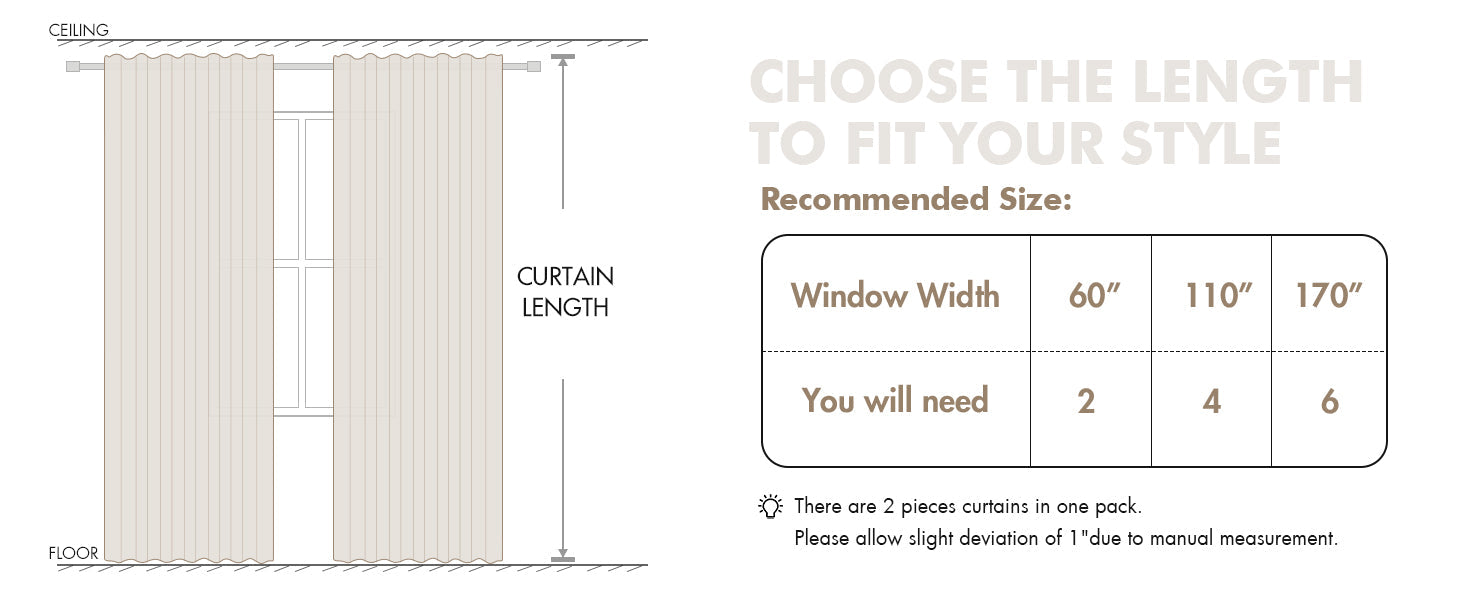 Linen Curtains 84 Inch Length 2 Panels Natural Semi Sheer Curtain with Back Tab Rod Pocket, Light Filtering Window Privacy Burlap Drapes for Living Room Bedroom 42W x 84L Linen