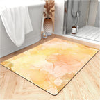 Thin Bath Mat, Diatomaceous Earth Shower Mat Non Slip Instantly Removes Water Drying Fast Bathroom Mat Modern Abstract Wave Marble Texture Easy to Clean (3x5ft/36x60in/90x150cm, Pink)