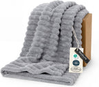 Bedsure GentleSoft Blankets Queen Size for Bed - Cozy Soft Sofa Couch Cover Blankets for Women, Cute Large Bedding Fleece Throws for Girls, Off White, 90x90 Inches
