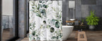 Shower Curtain Blue Eucalyptus Shower Curtains for Bathroom, Watercolor Leaf Shower Curtain Sets Waterproof Plant Shower Curtain Leaves Fabric Cloth Bathroom Curtains 72x72 inch with Hooks
