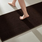 Large Bathroom Rugs Non Slip Washable Bath Rugs Super Absorbent Bathroom Rug Thin Quick Dry Low Pile Bath Mats, Beige 36"x60"