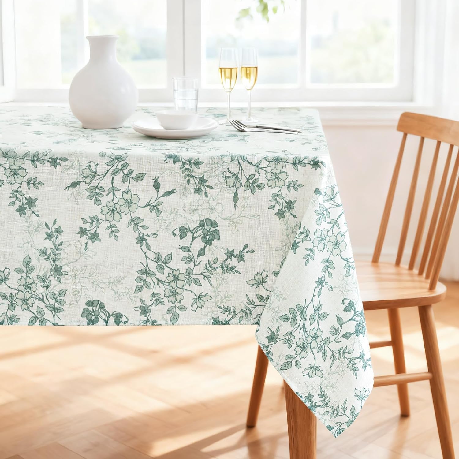 Linen Textured Table Cloths 60 x 120 Inch Premium Solid Tablecloth Spill-Proof Waterproof Table Cover for Dining Buffet Feature Extra Soft and Thick Fabric Wrinkle Free, Taupe