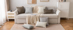 MIULEE Pack of 2 Decorative Throw Pillow Covers 18x18 Inch Soft Boho Striped Textured Corduroy Pillow Covers Spring Modern Farmhouse Home Decor for Couch Bed Sofa Living Room Sage Green