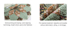 Quilts Queen Size Patchwork Bedspread Set - 100% Cotton Reversible Breathable Green Earth Geometric Quilted Quilt with Pillow Shams for All Seasons